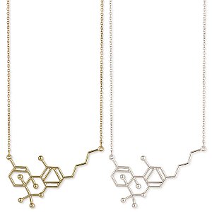 Chemical Reaction THC Molecule Necklace