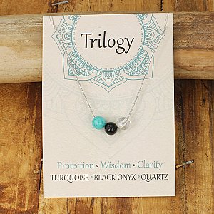 Enlightening Trilogy Round Stone Necklace