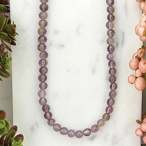 Gemstone Essentials Amethyst Bead Necklace
