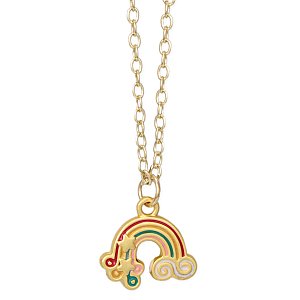 Rainbow Bright Gold Retro Necklace