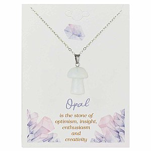 Opal Mushroom Stone Necklace