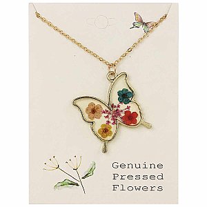 Butterfly Bouquet Dried Flower Necklace