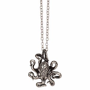 Down Below Silver Octopus Necklace
