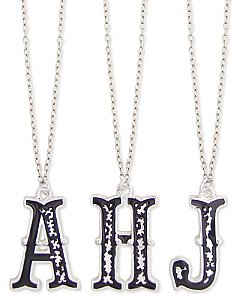 Old Fashioned Initial Pedant Necklace