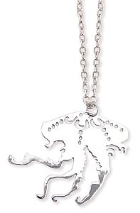 Silver Metal Cutout Jellyfish Pendant Necklace