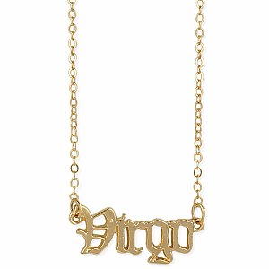 Virgo Script Zodiac Necklace