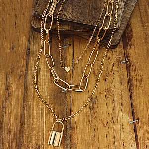 Locked in Love Gold Layer Necklace