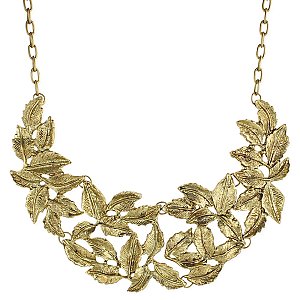 Gold Leaves Statement Necklace