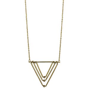 Gold Triangles Long Necklace