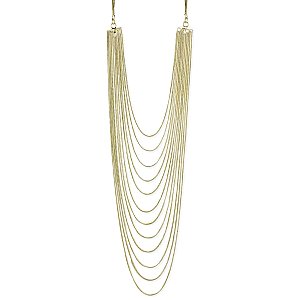 Multi Line Gold Snake Chain Necklace