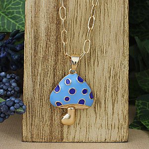 Fairy Garden Pastel Mushroom Necklace