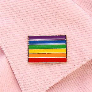 Rainbow Pride Stripe Enamel Pin