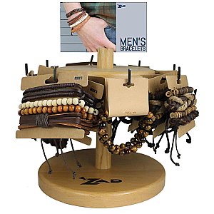 Men's Bracelets in Spinning Wood Display