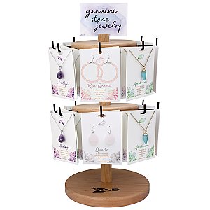 Stone Necklace & Earrings 2 Tier Spinning Display