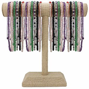 6mm Stone Pull Necklaces Display