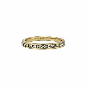 Half an Eternity Gold Crystal Band Ring