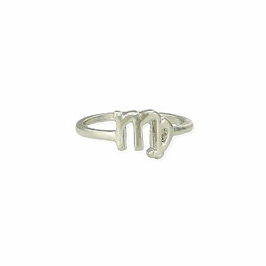 Silver Virgo Symbol Zodiac Ring