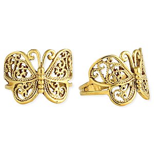 Gold Filigree Butterfly Ring