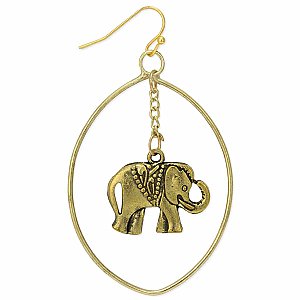Exotic Elephant Gold Earring