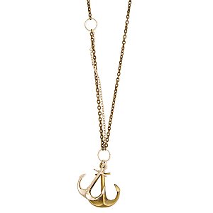 Gold & Silver Anchor Necklace