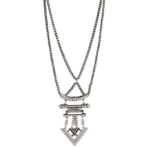 Silver Oversize Triangle Necklace