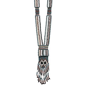 Grey, Black & Brown Southwest Fringe Long Necklace