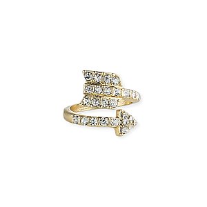 Gold & Crystal Arrow Wrap Ring
