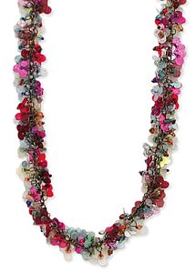 16" Sequin Bead Cluster Necklace