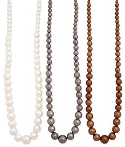 34" Graduating Faux Pearl Necklace