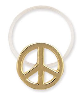 Gold Metal Peace Sign Illusion Toe Ring