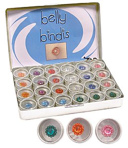 Box of 24 Stick On Jewel Belly Bindis