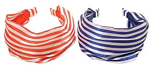 Striped Satin Fabric Covered Soft Headband