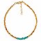 Wood & Turquoise Bead Anklet
