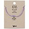 Lotus Charm Waxed Purple Cord Pull Anklet