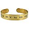 Gold Roman Numeral Cuff Bracelet