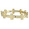 Gold Hammered Crosses Stretch Bracelet