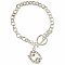 Rhinestone Cancer Zodiac Toggle Bracelet
