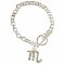 Rhinestone Scorpio Zodiac Toggle Bracelet