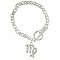 Rhinestone Virgo Zodiac Toggle Bracelet