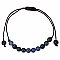 Deep Ocean Blue Stone Bead Pull Bracelet