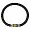 Black Braided Leather Rainbow Magnetic Bracelet