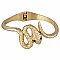 Gold Snake Wrap Cuff Bracelet