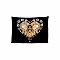 Sweet Spring Heart Bee Floral Tapestry