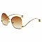 Gold Butterfly Frame Wire Amber Sunglasses