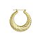 Classic Textured Gold Hoop Earring