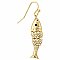 Crystal Scales Gold Fish Earring