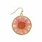 Pink Chrysanthemum Dried Flower Earrings