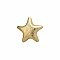 Gold Puffy Star Post Earrings