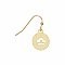 Gold Round Libra Zodiac Earrings