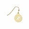 Gold Round Sagittarius Zodiac Earrings